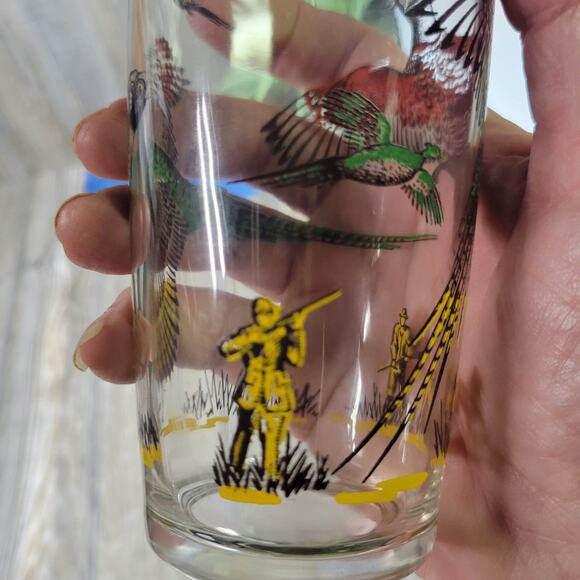 Vintage Hazel-Atlas Pheasant Glass Tumbler, Hunting Scene - Picture 4 of 4